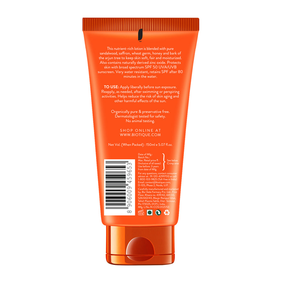 Sunshield Sandalwood Sunscreen ULtra Protective Lotion SPF 50 Lotion 150ml