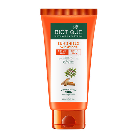 Sunshield sandalwood sunscreen ultra protective lotion spf 50 lotion 150ml