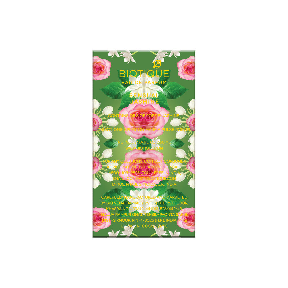 Biotique sensual jasmine eau de parfum 50ml (pack of 2)