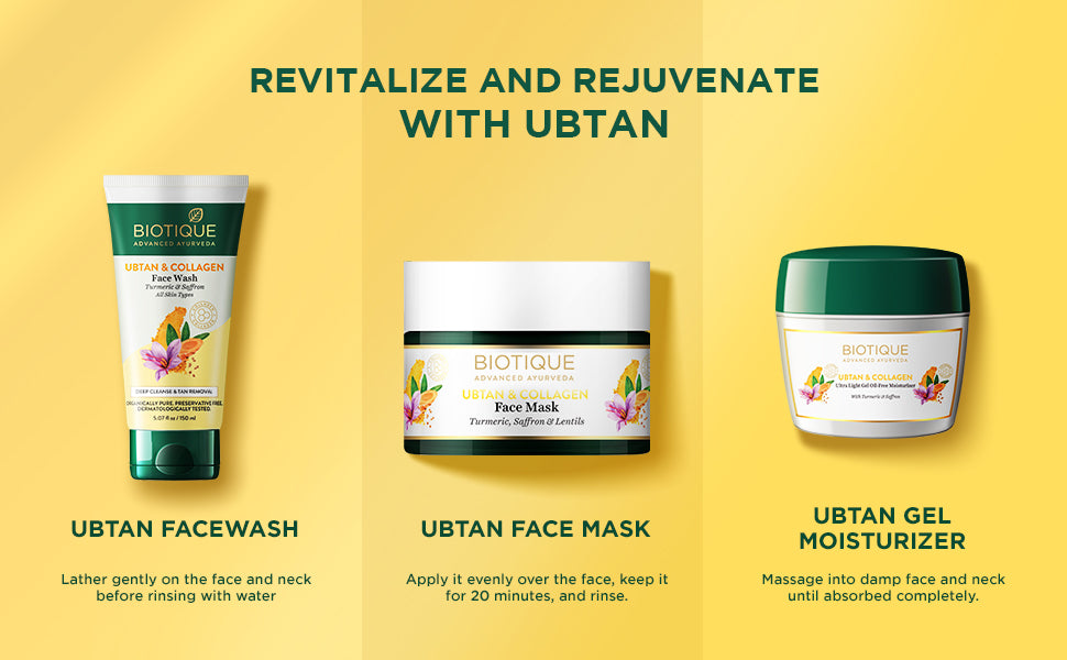 BIOTIQUE UBTAN & COLLAGEN Face Mask 50g A+ content