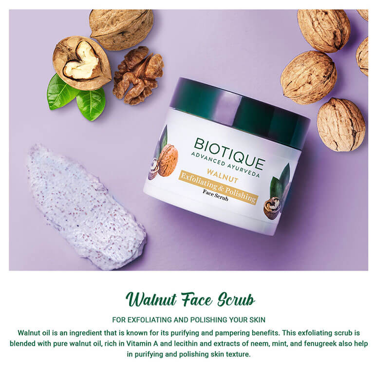WALNUT Exfoliating & Polishing Face Scrub - 100g A+ content