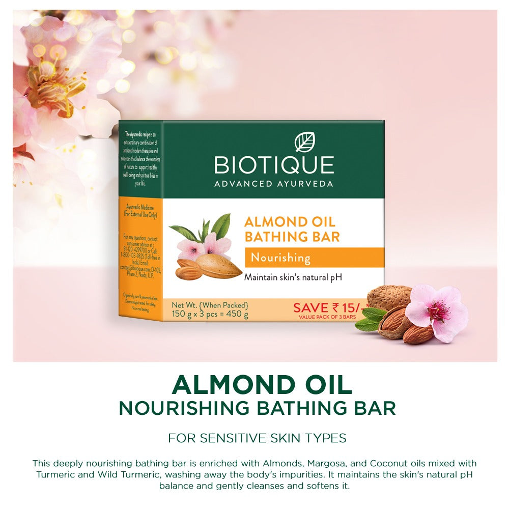 Almond oil nourishing bathing bar