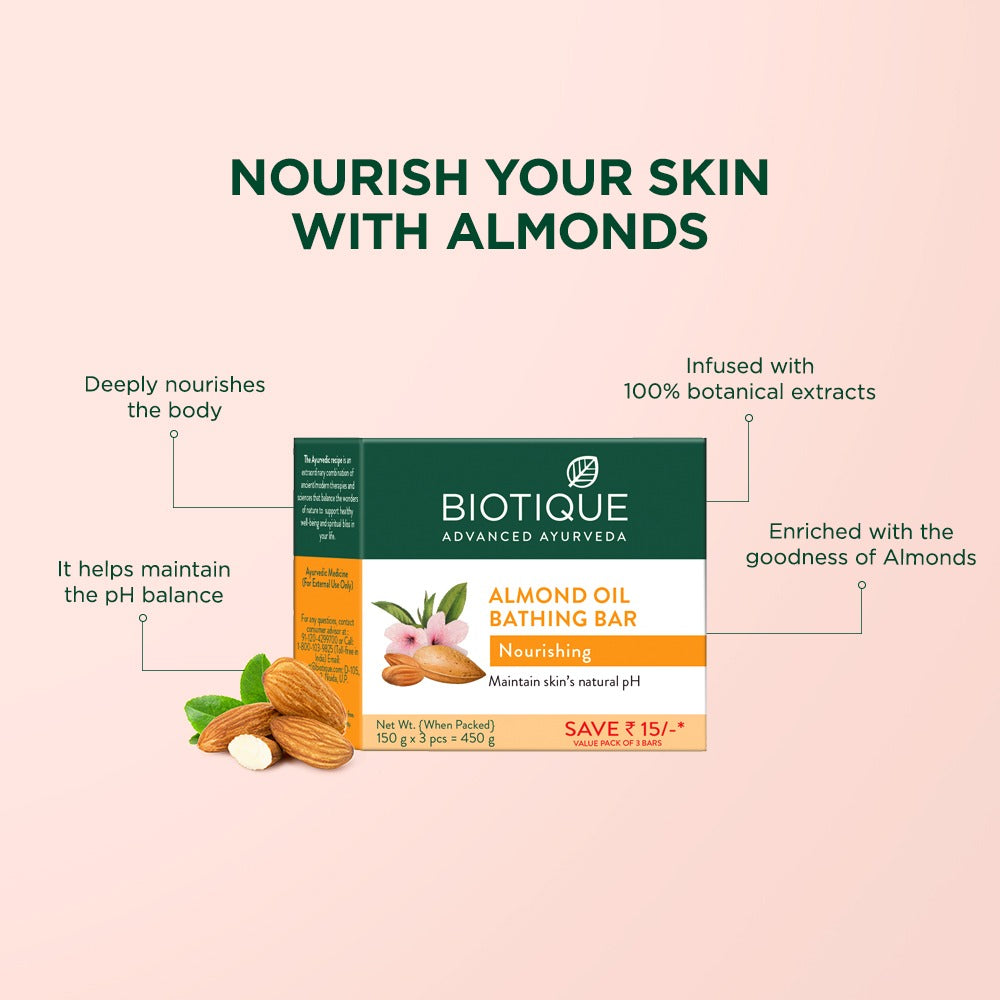 Almond oil nourishing bathing bar