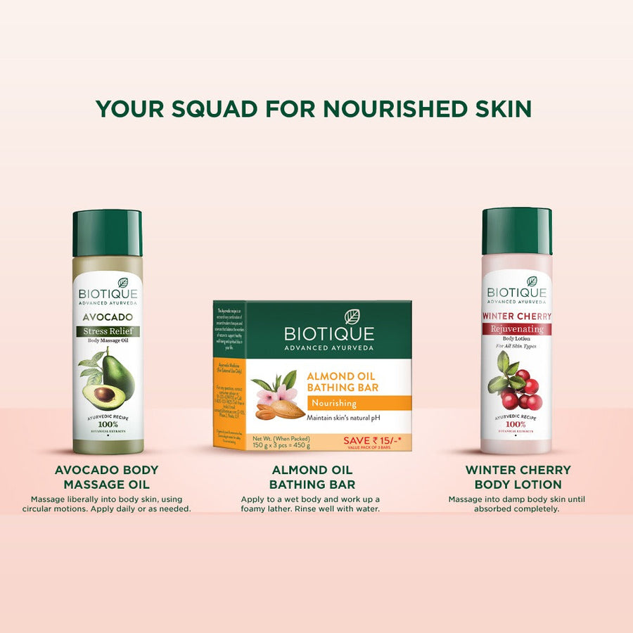 ALMOND OIL Nourishing Bathing Bar Pack of 3 (150g)