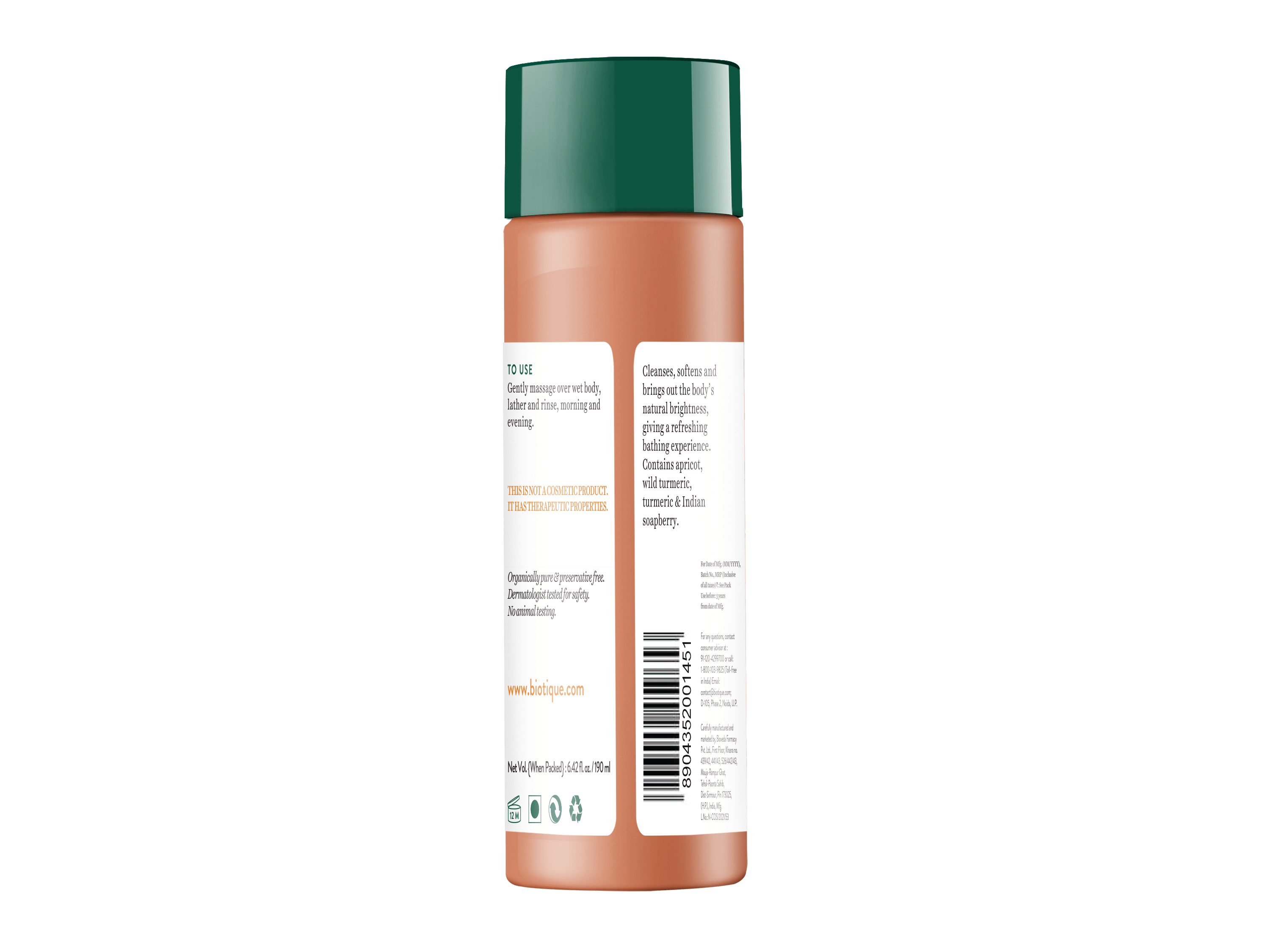Apricot refreshing body wash 190ml
