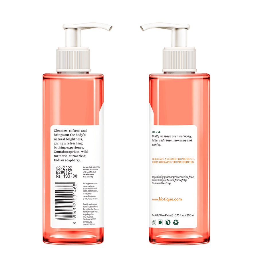 Back image of Apricot body wash