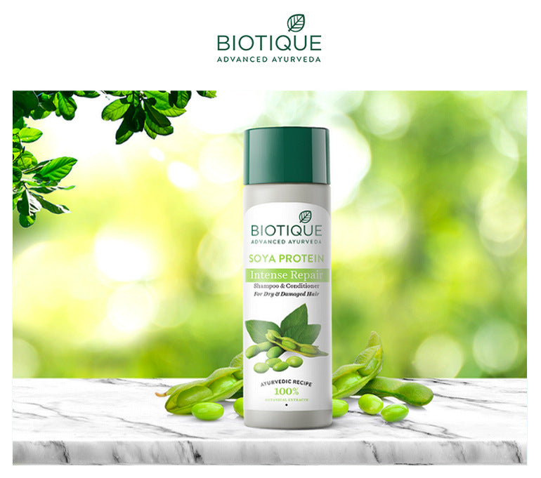 Biotique Soya Protein Fresh Nourishing Shampoo 650ml (Pack of 2) A+ content