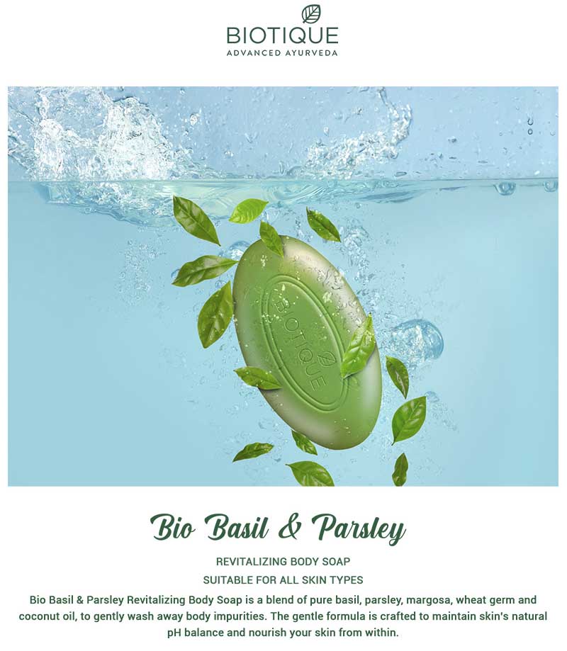 BASIL & PARSLEY Revitalizing Bathing Bar 150g (Pack of 2) A+ content