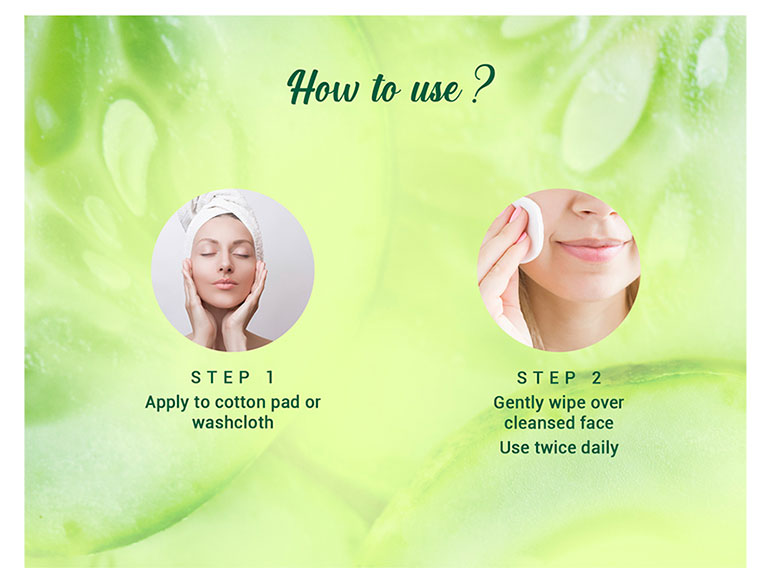 How to use CUCUMBER Pore Tightening Refreshing Toner 120ml