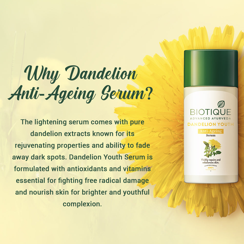 Dandelion youth anti-ageing serum 40ml