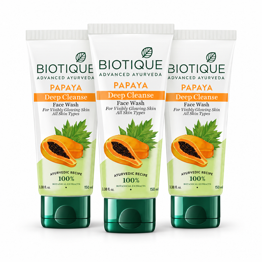 Papaya deep cleanse face wash 150ml (pack of 3)