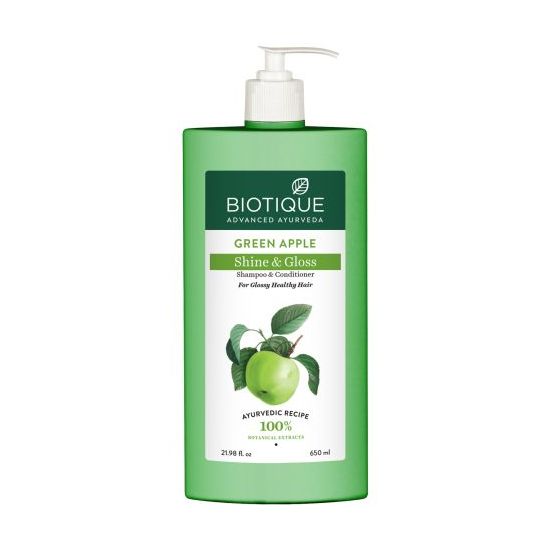 Biotique Green Apple Shine & Gloss Shampoo & Conditioner 340ml X 2 (Pack of 2)