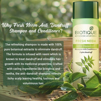 Fresh neem anti dandruff shampoo & conditioner 180ml