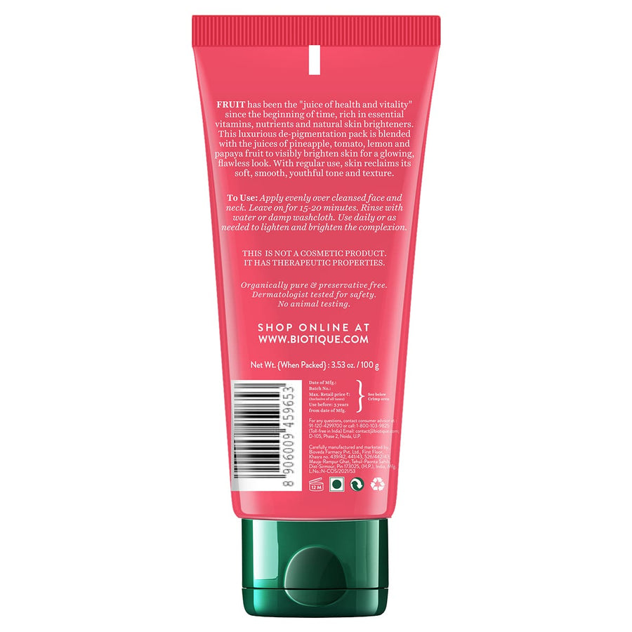 FRUIT Brightening Depigmentation & Tan Removal Face Pack 100g