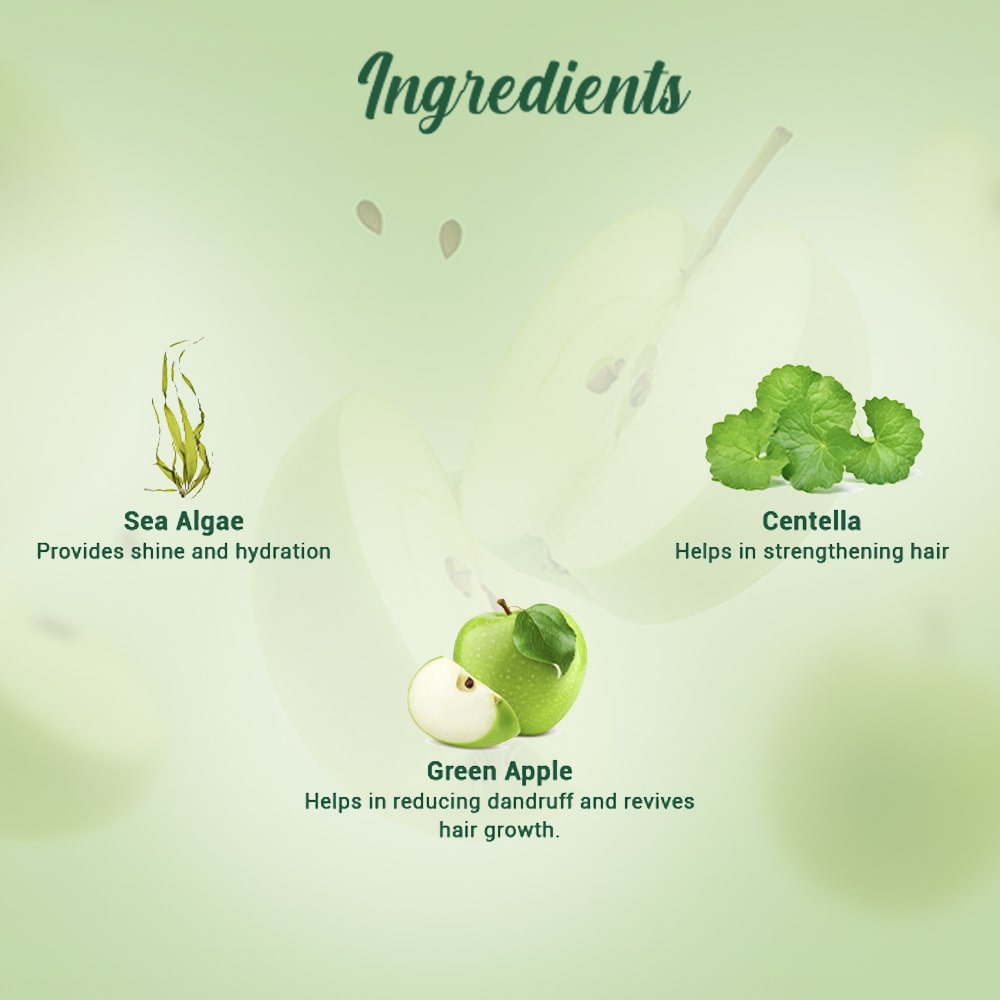 Green apple shine & gloss shampoo & conditioner - 650ml (pack of 2)