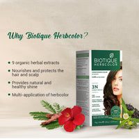 Biotique herbcolor 3n darkest brown 50 gm +110 ml (pack of 3)