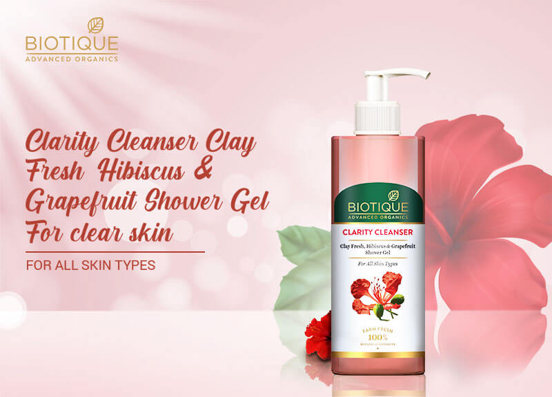 CLARITY CLEANSER Clay Fresh, Hibiscus & Grapefruit Shower Gel 200ml A+ content