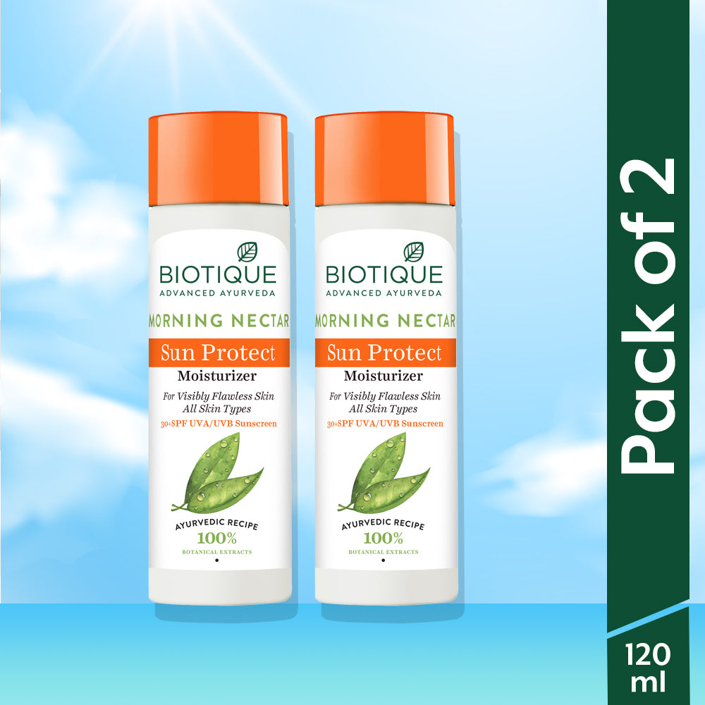 Pack of 2 morning nectar sun protect moisturizer (30+ spf) 120ml