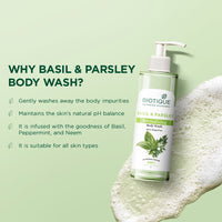 Basil & parsley revitalizing body wash 200ml