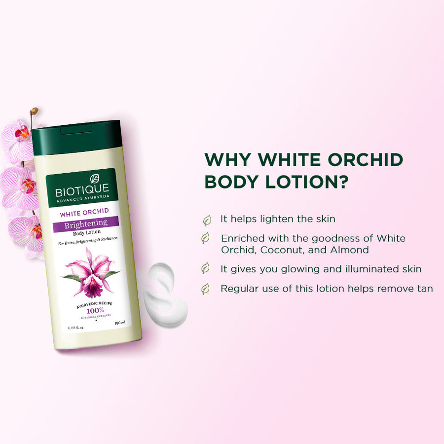 WHITE ORCHID Brightening Body Lotion For Extra Brightening & Radiance - 300ml