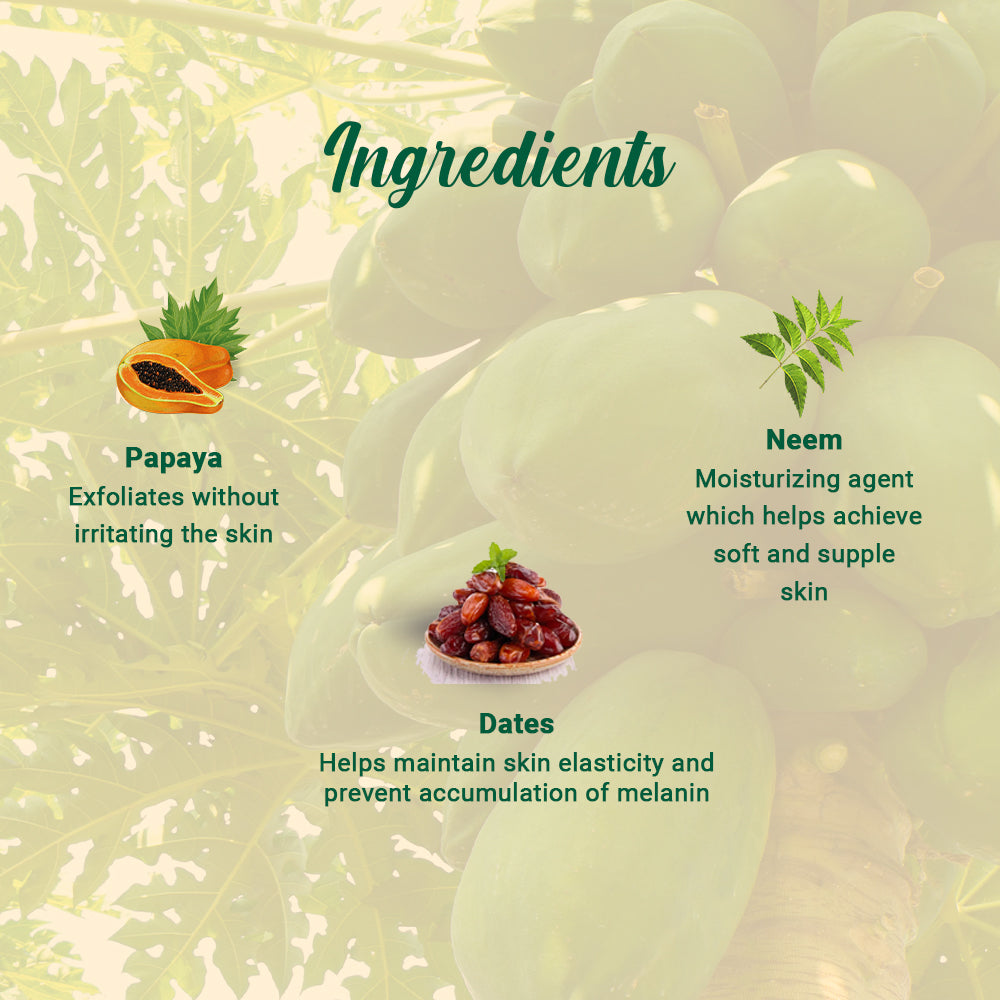 Papaya tan removal brightening & revitalizing face scrub