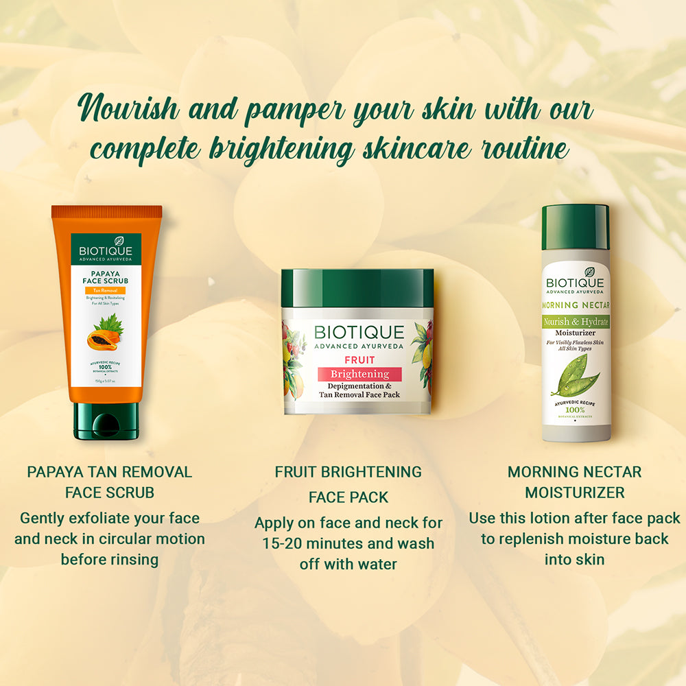 Papaya tan removal brightening & revitalizing face scrub