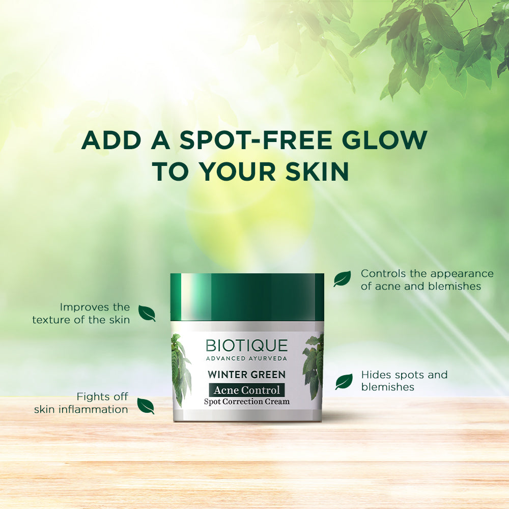 Biotique Winter Green Acne Control Spot Correction Cream 15g