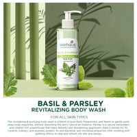Basil & parsley revitalizing body wash 200ml