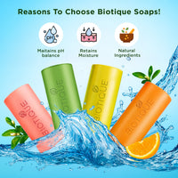 Biotique bathing, celebration pack with 4 unique, refreshing & nourishing soap (4 x 150g)