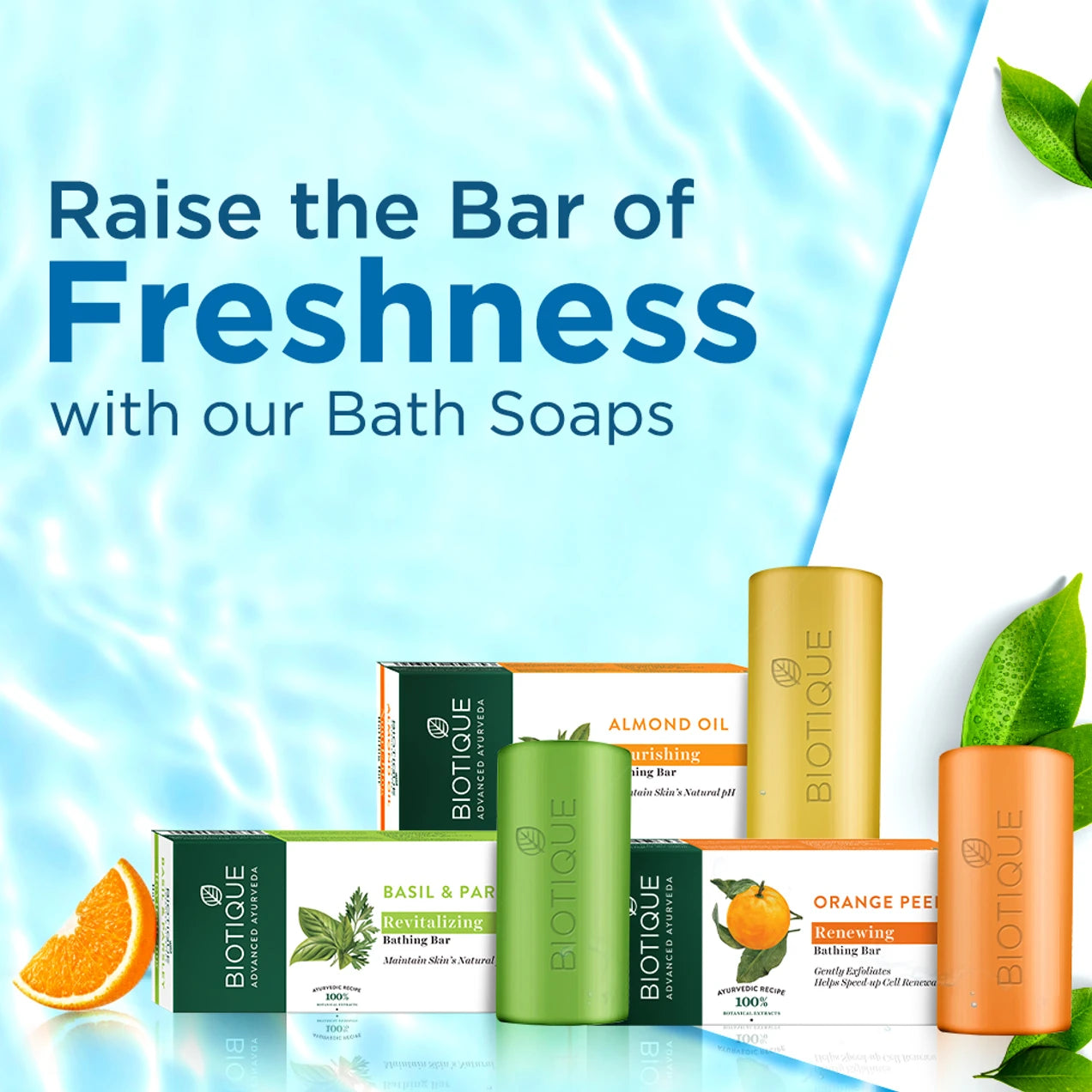Biotique bathing, celebration pack with 4 unique, refreshing & nourishing soap (4 x 150g)