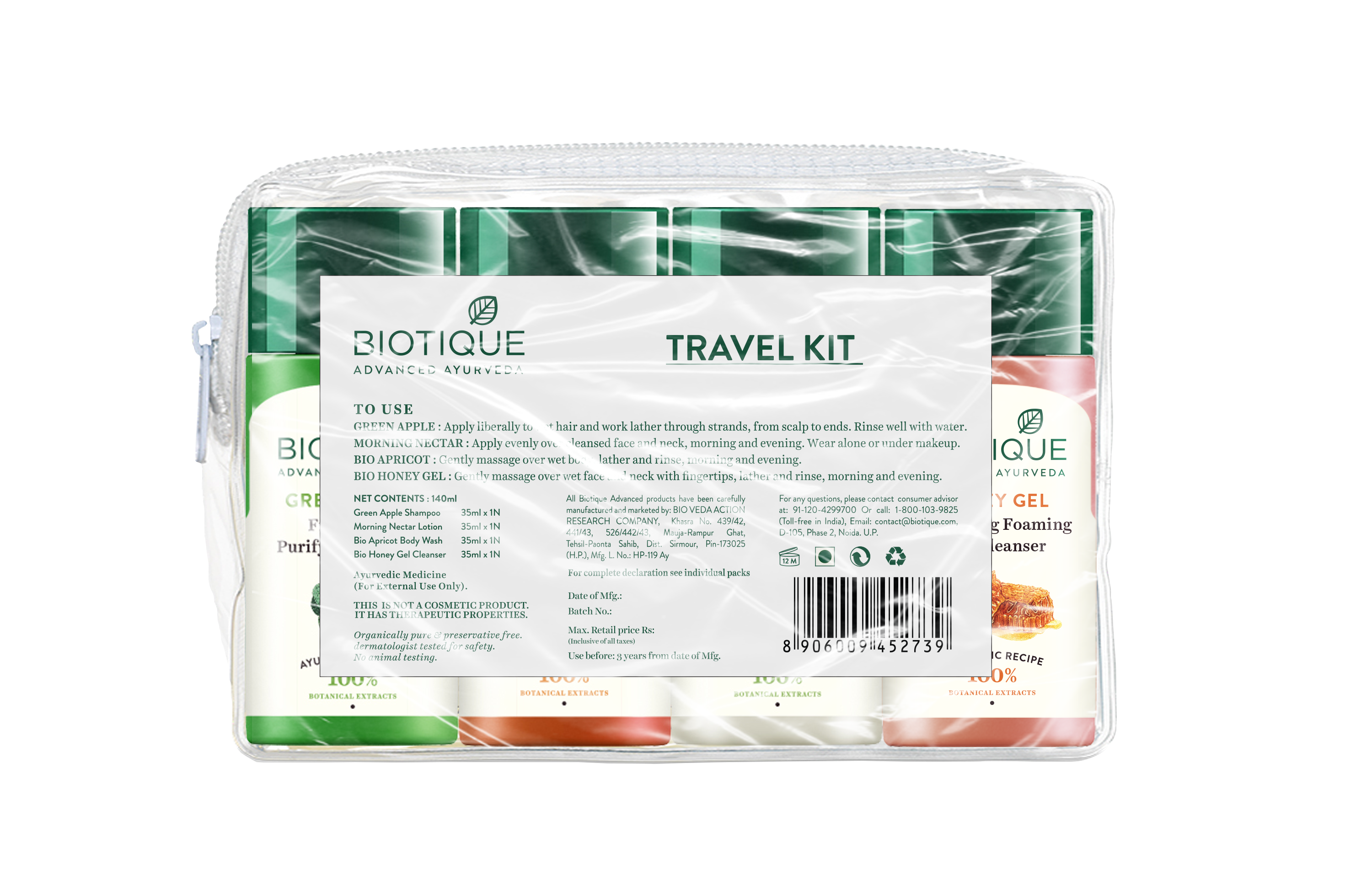 Biotique Travel Kit (4 products) 35ml x 4