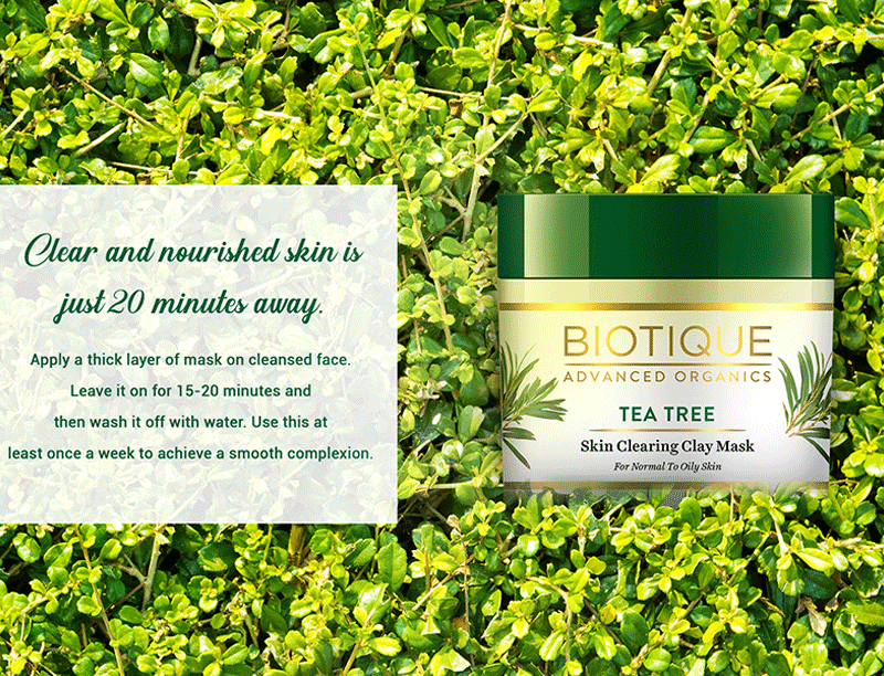 How to use Tea Tree skin clearing clay mask 70gm