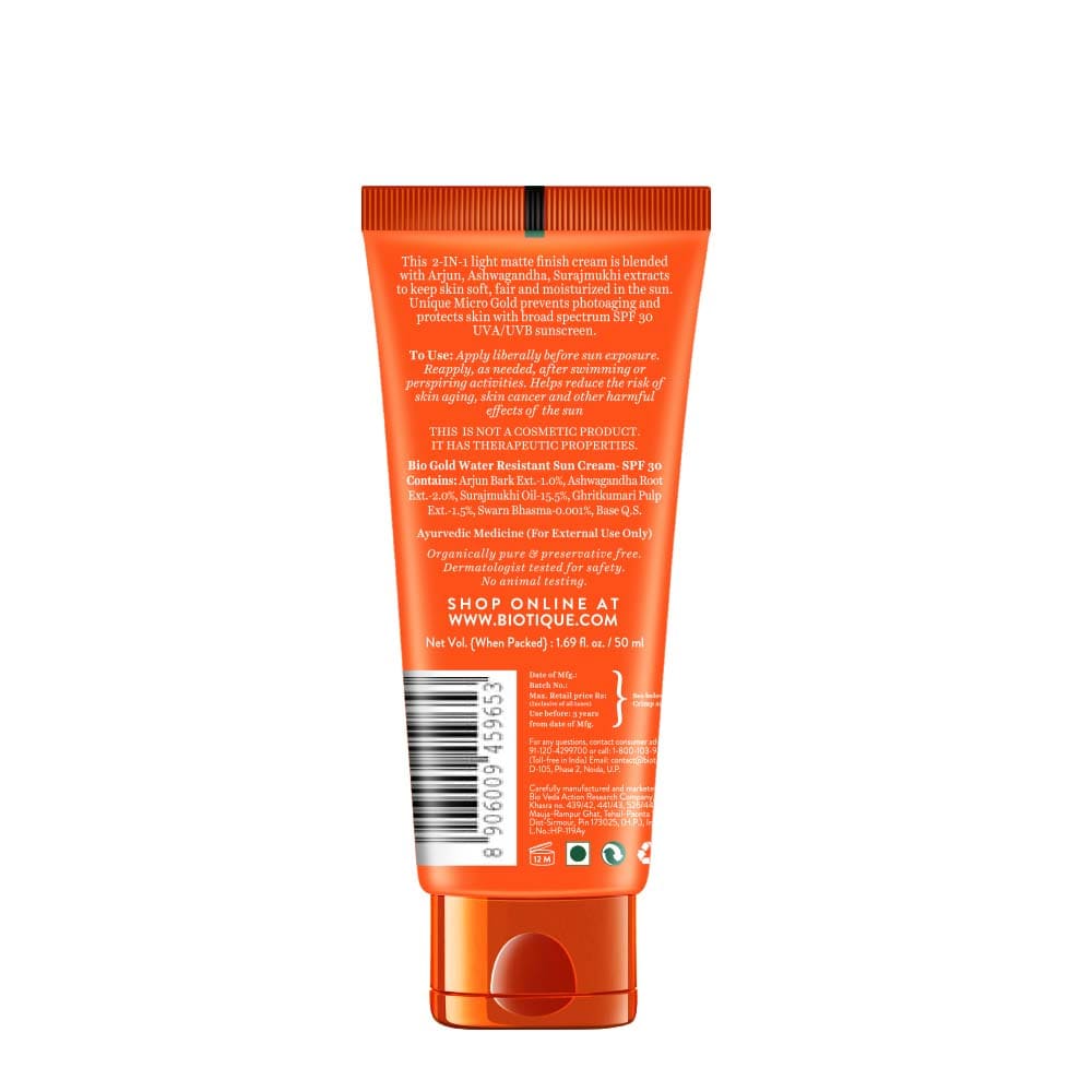 Sun Shield Micro Gold Matte Cream 30+ SPF UAV Sunscreen Ultra Protective Oil Control -50ml