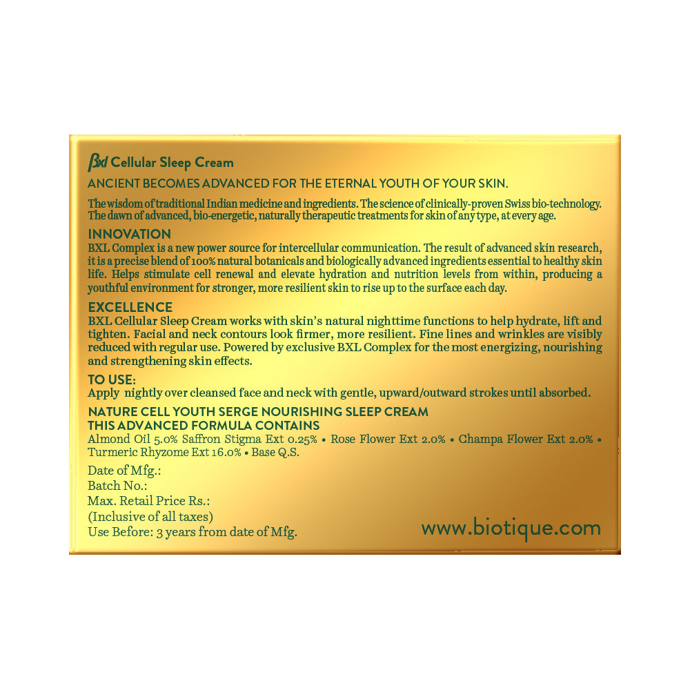 Anti-age bxl cellular sleep cream 50g