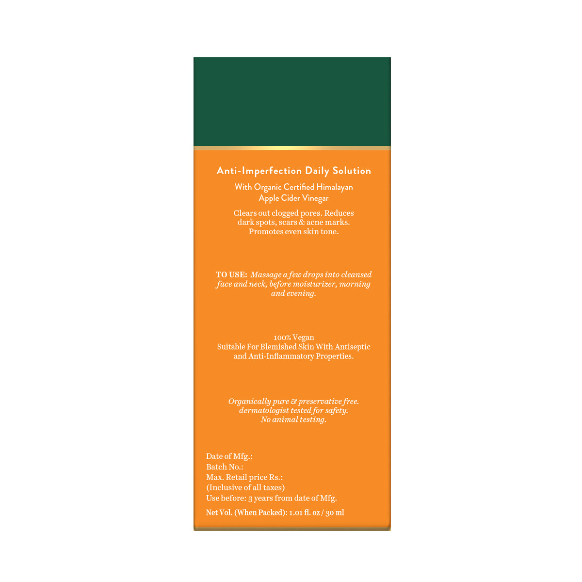 Apple cider Vinegar anti imperfection daily solution 30ml
