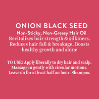 Onion back seed hair oil