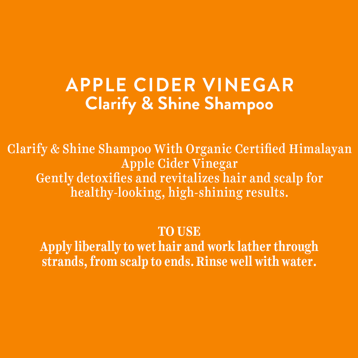 Apple Cider Vinegar Clarify & Shine Shampoo 300 ml