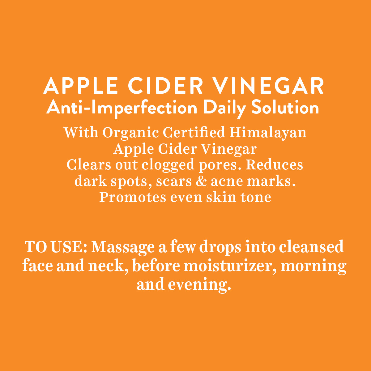 Apple cider Vinegar anti imperfection daily solution 30ml