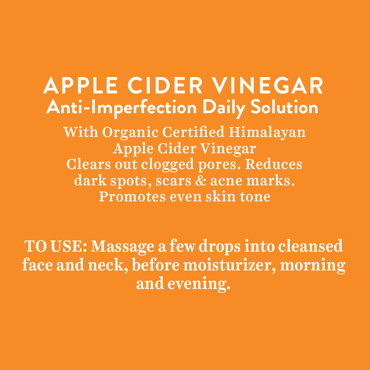 Apple cider Vinegar anti imperfection daily solution 30ml