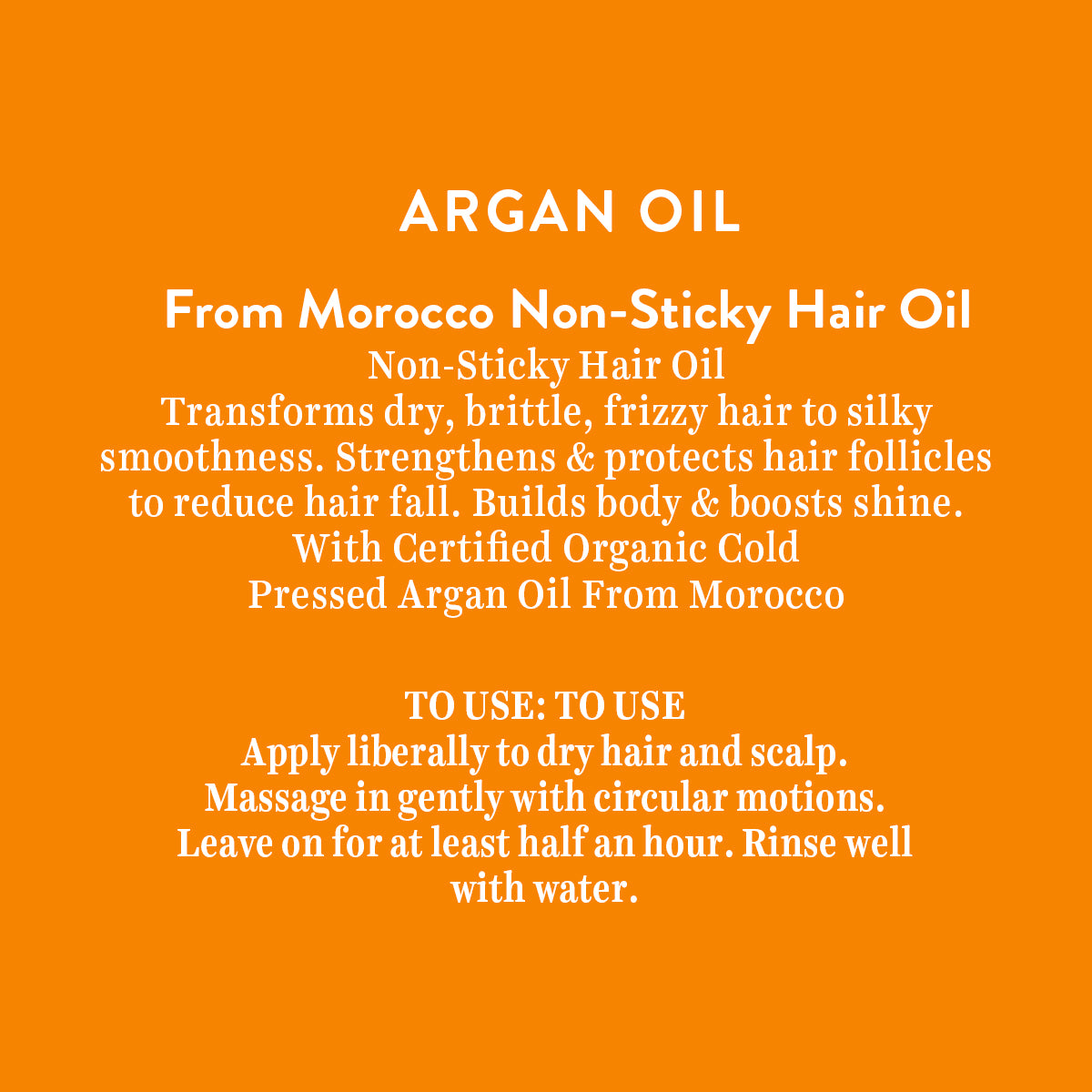 Argan oil from morocco Non Sticky Hair oil 200ml