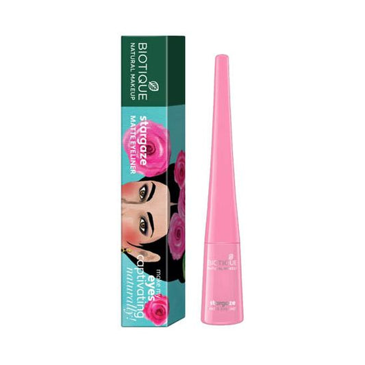 Biotique natural makeup stargaze matte eye liner, charcoal black, 3ml