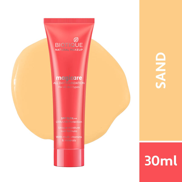 Biotique natural makeup magicare all day foundation, gypsum, 30ml