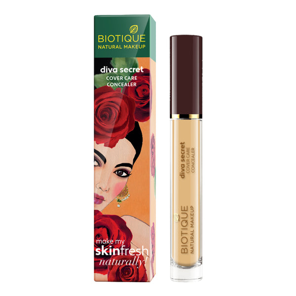 Biotique natural makeup diva secret cover care concealer, iced ivory, 3.5ml