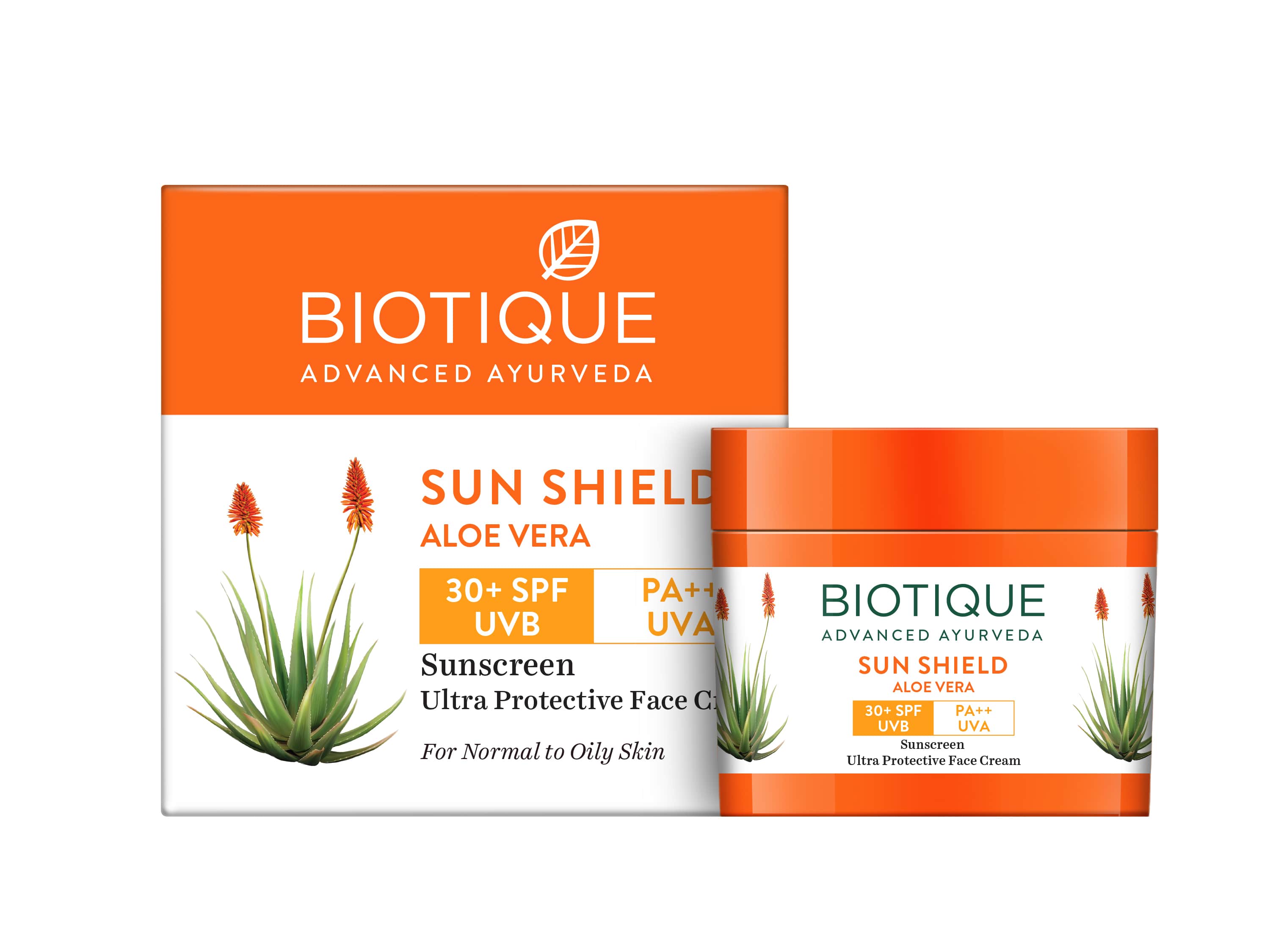 Sun shield aloe vera 30+spf sunscreen cream 50g