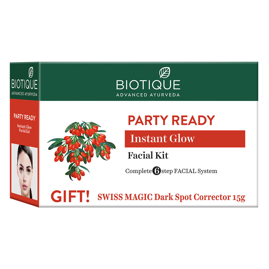 PARTY READY Instant Glow Facial Kit 5 × 10g + 15g