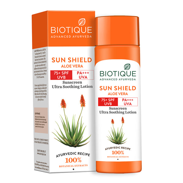 Sun shield aloe vera 30+ spf sunscreen lotion