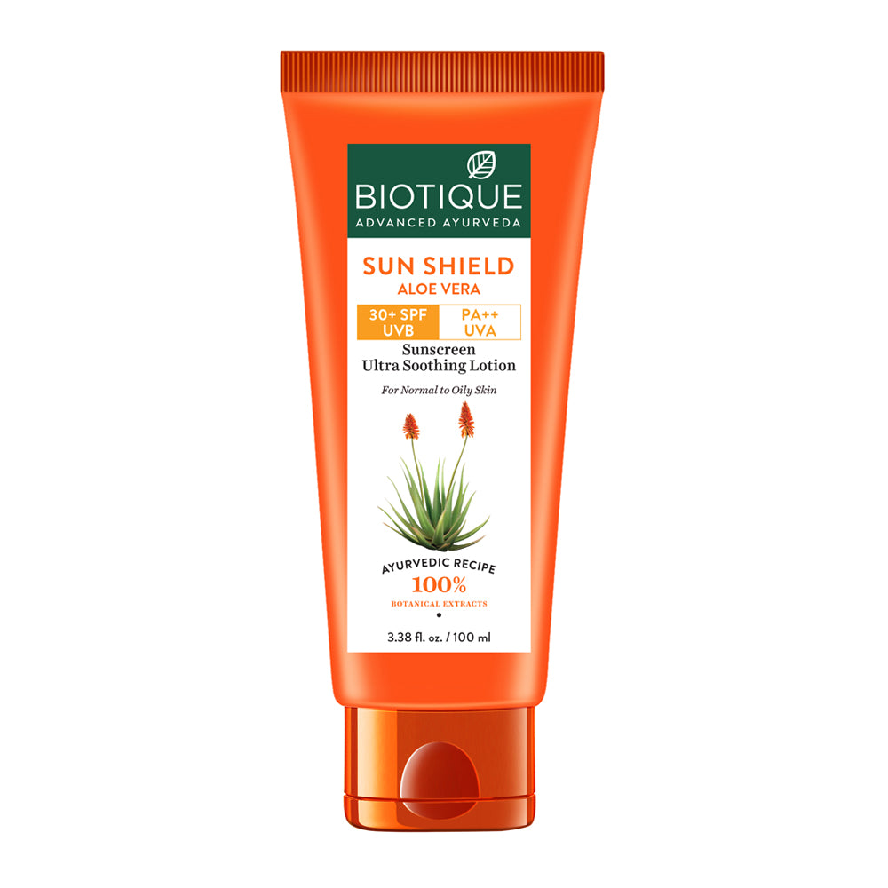 Sun shield aloe vera 30+ spf sunscreen lotion