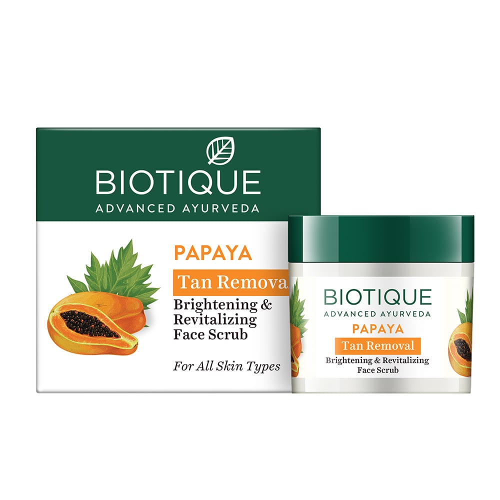 Papaya tan removal brightening & revitalizing face scrub
