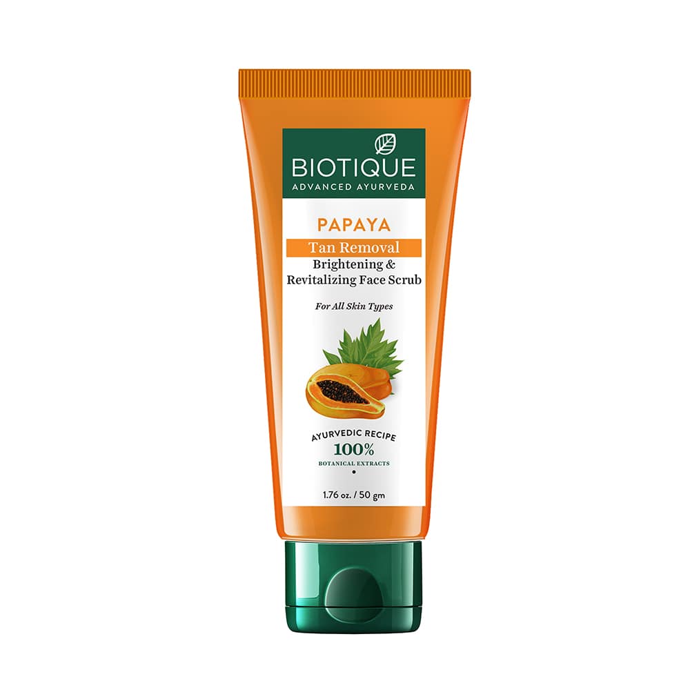 Papaya tan removal brightening & revitalizing face scrub