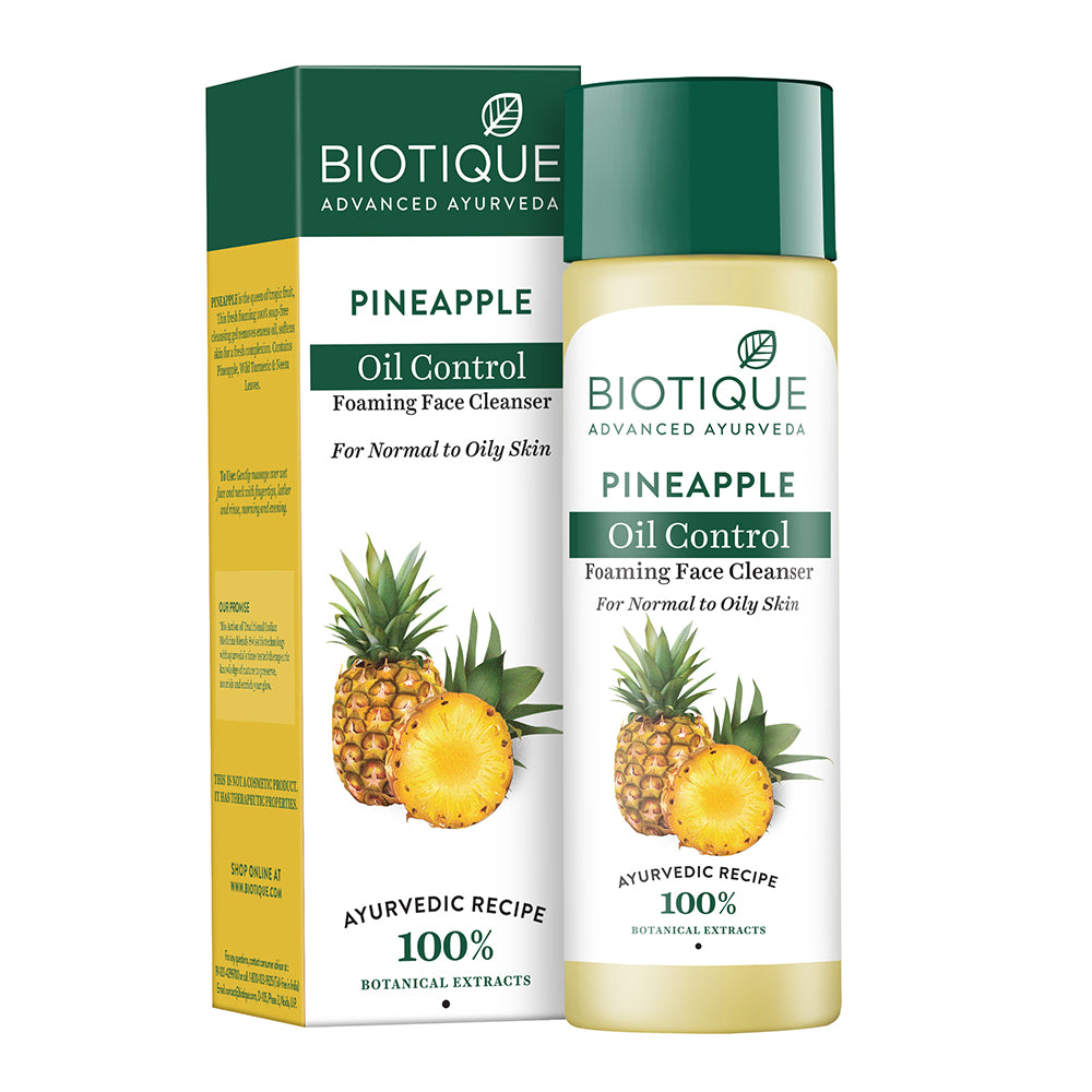 Pineapple oil control foaming face cleanser 120ml